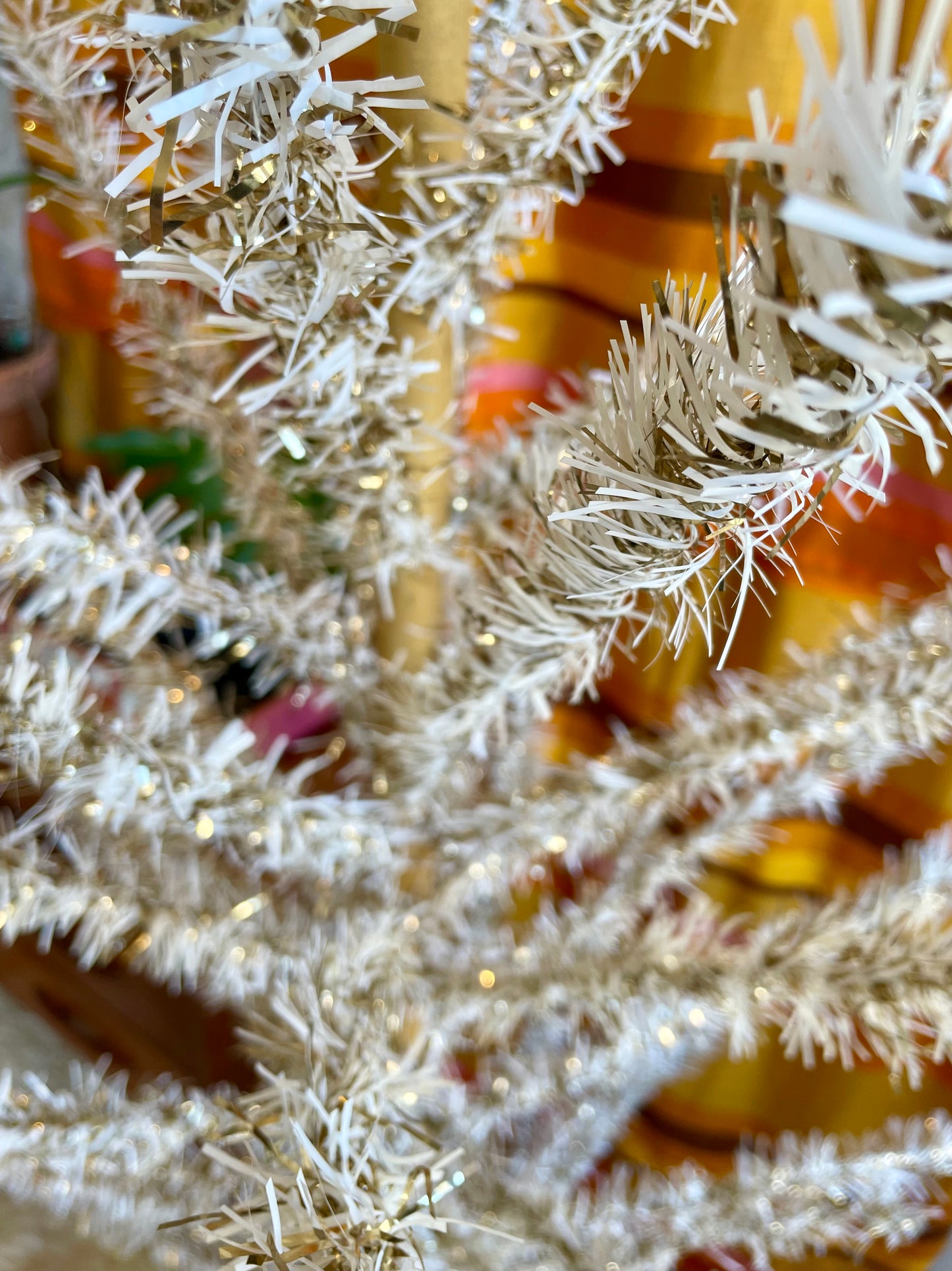 Beadhead - MCM 6 foot Vintage Christmas tree - retro aluminum tinsel xmas tree