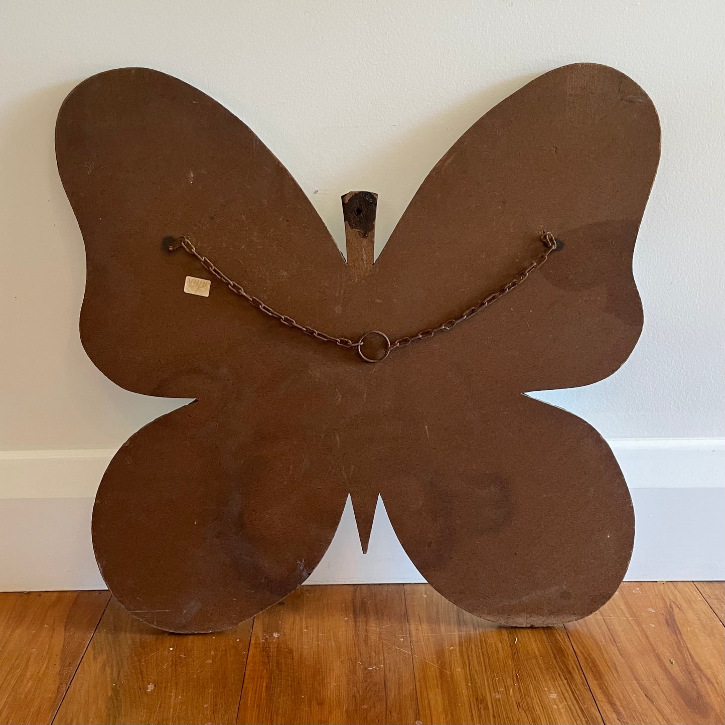 Vintage Butterfly mirror - Art Deco frameless beveled mirror shaped like a butterfly