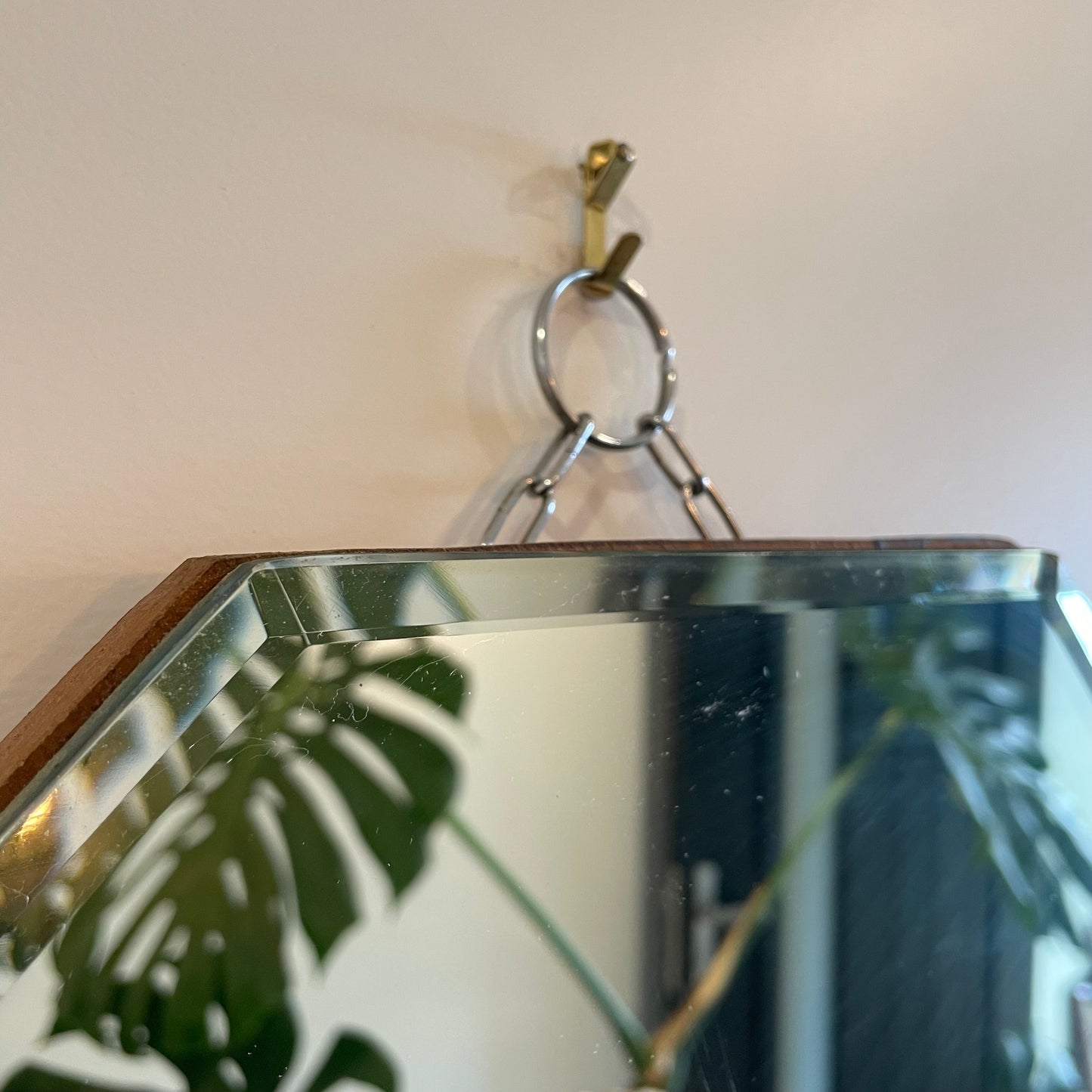 Vintage octagonal mirror