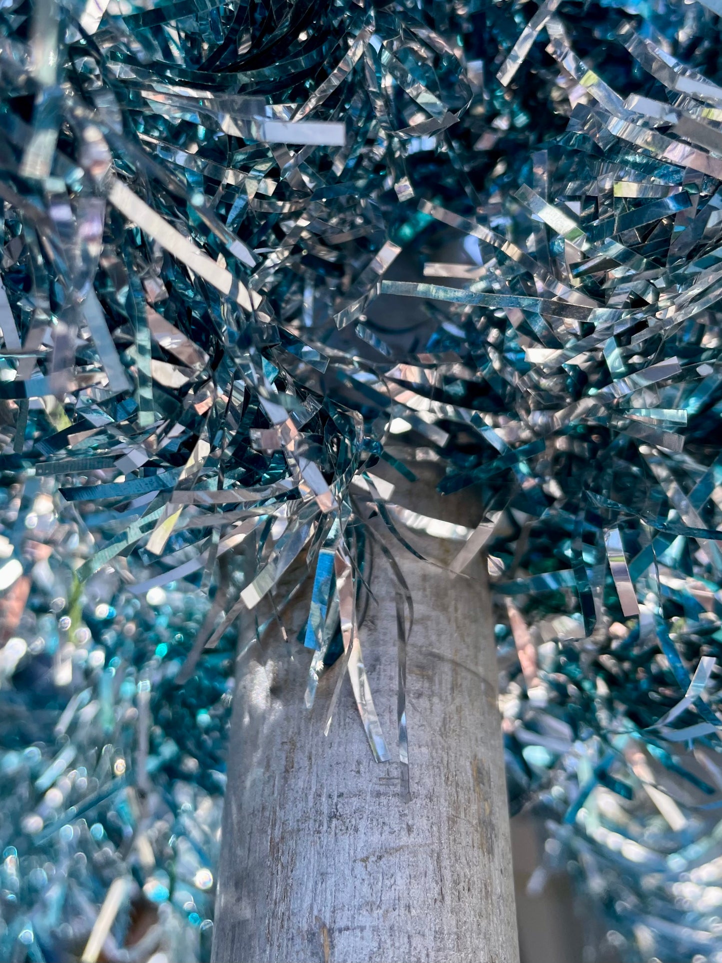 Cinderella Tree - vintage blue and silver aluminum Christmas tree / midcentury modern Xmas tree