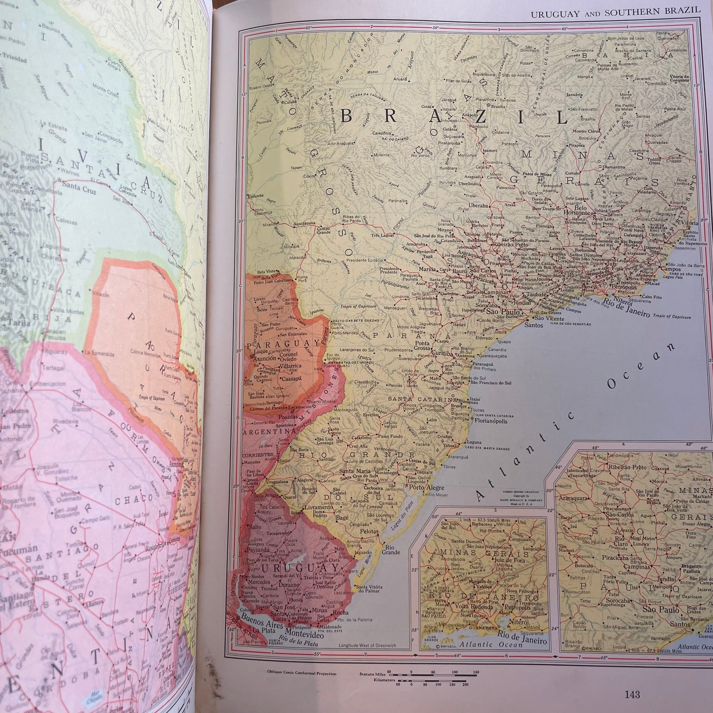Large, colorful 1962 World Atlas / coffee table book