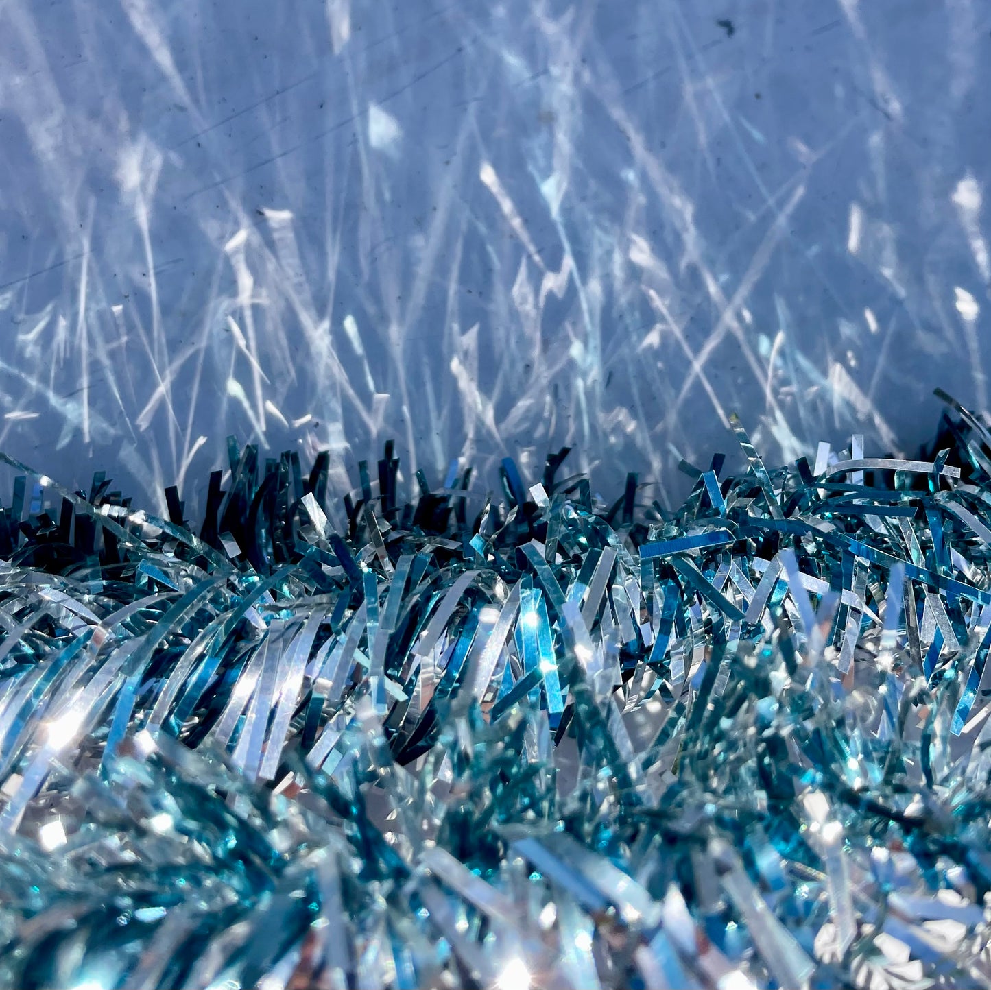 Cinderella Tree - vintage blue and silver aluminum Christmas tree / midcentury modern Xmas tree