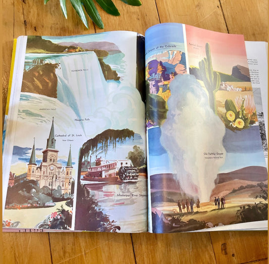 Large, colorful 1962 World Atlas / coffee table book