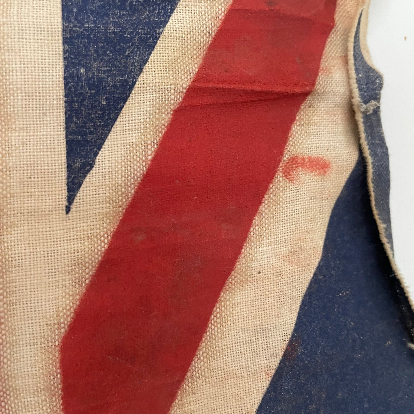 Antique painted parade flag - Australian Red Ensign Flag - vintage parade flag on pole