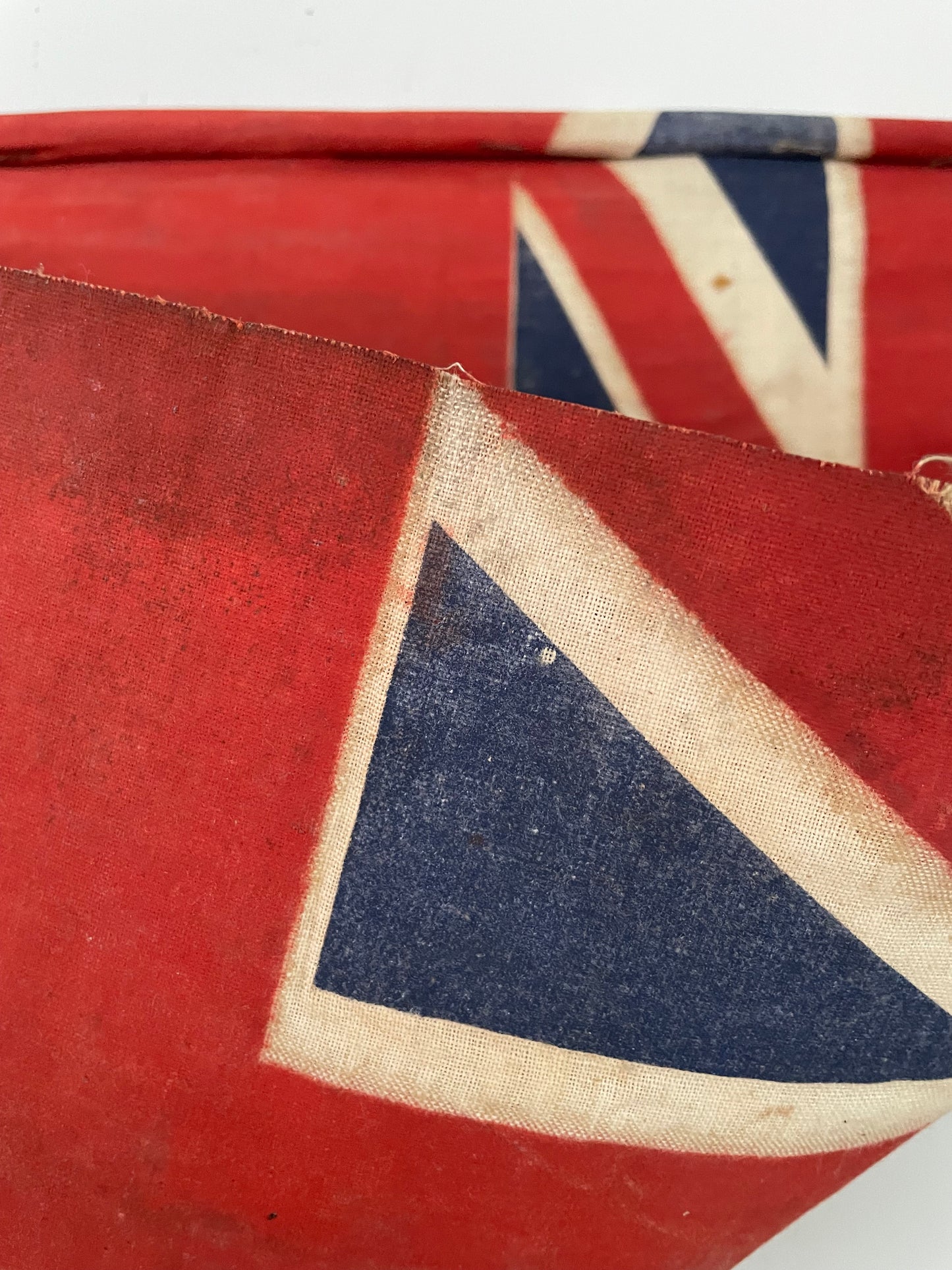 Antique painted parade flag - Australian Red Ensign Flag - vintage parade flag on pole