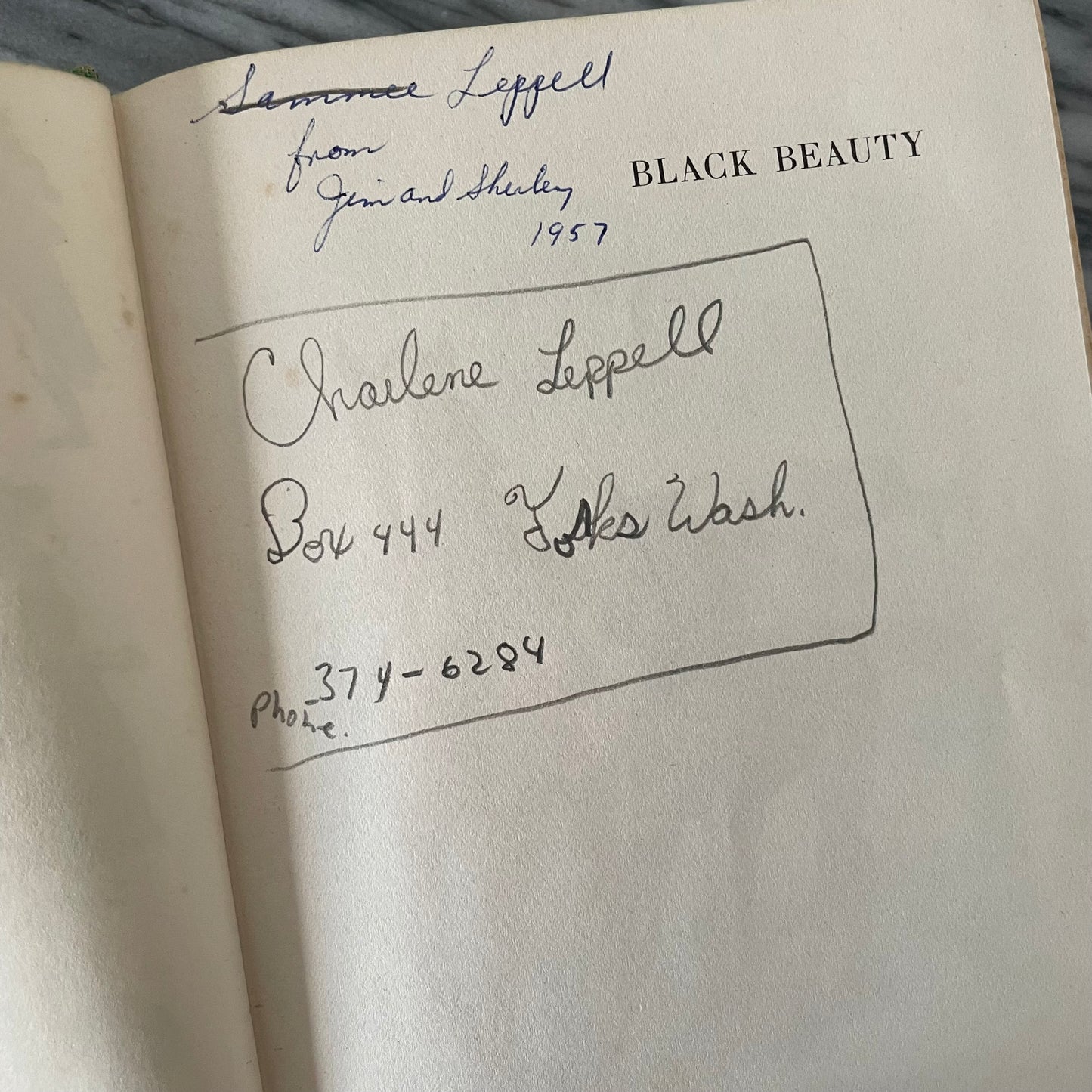 Vintage Black Beauty book from New Zealand