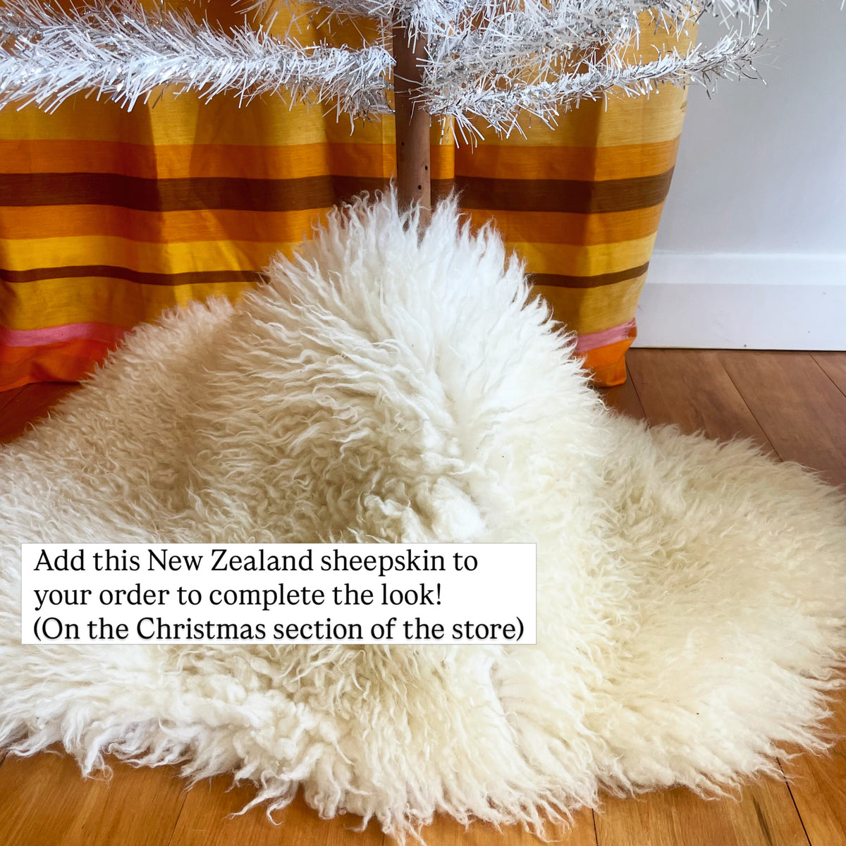 Swan Lake - Authentic vintage midcentury modern Christmas tree / vintage silver and white tinsel tree