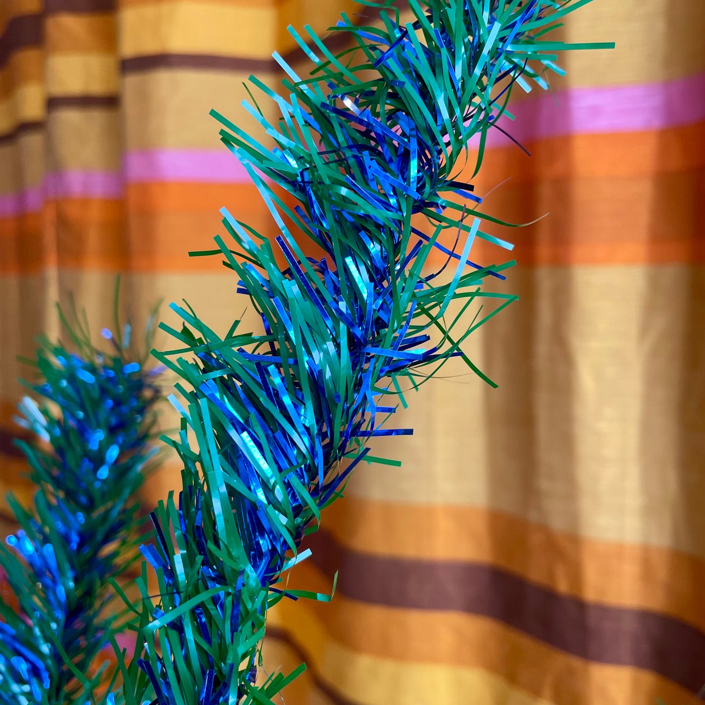 Paua Shell Tree - shiny blue and green MCM vintage Christmas tree - midcentury modern aluminum Xmas tree