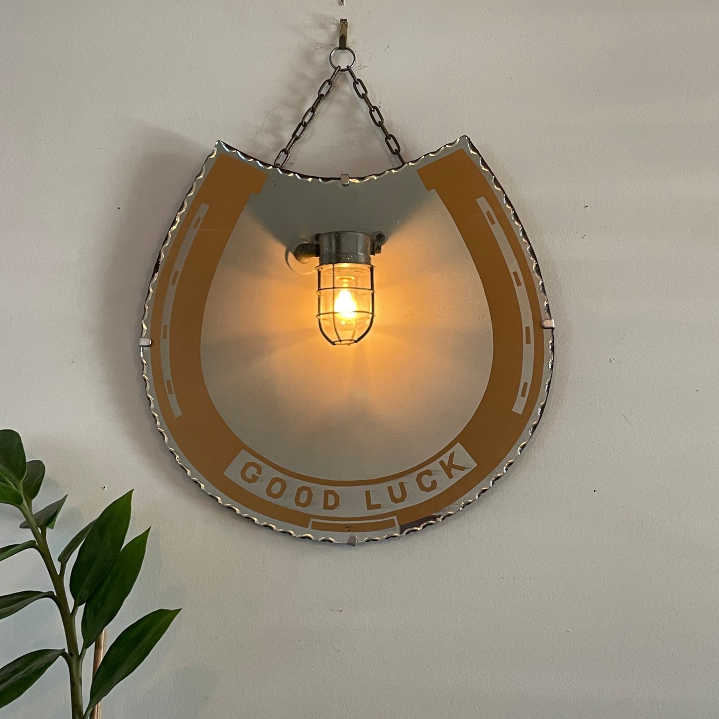 Good Luck, Babe - Horseshoe shaped vintage good luck mirror