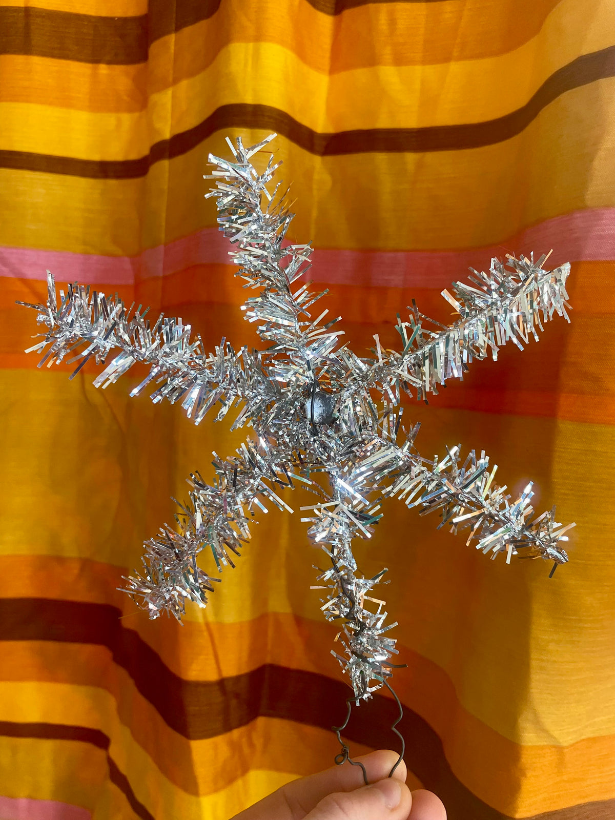 1960s Midcentury Modern metallic silver Christmas tree - 4 foot