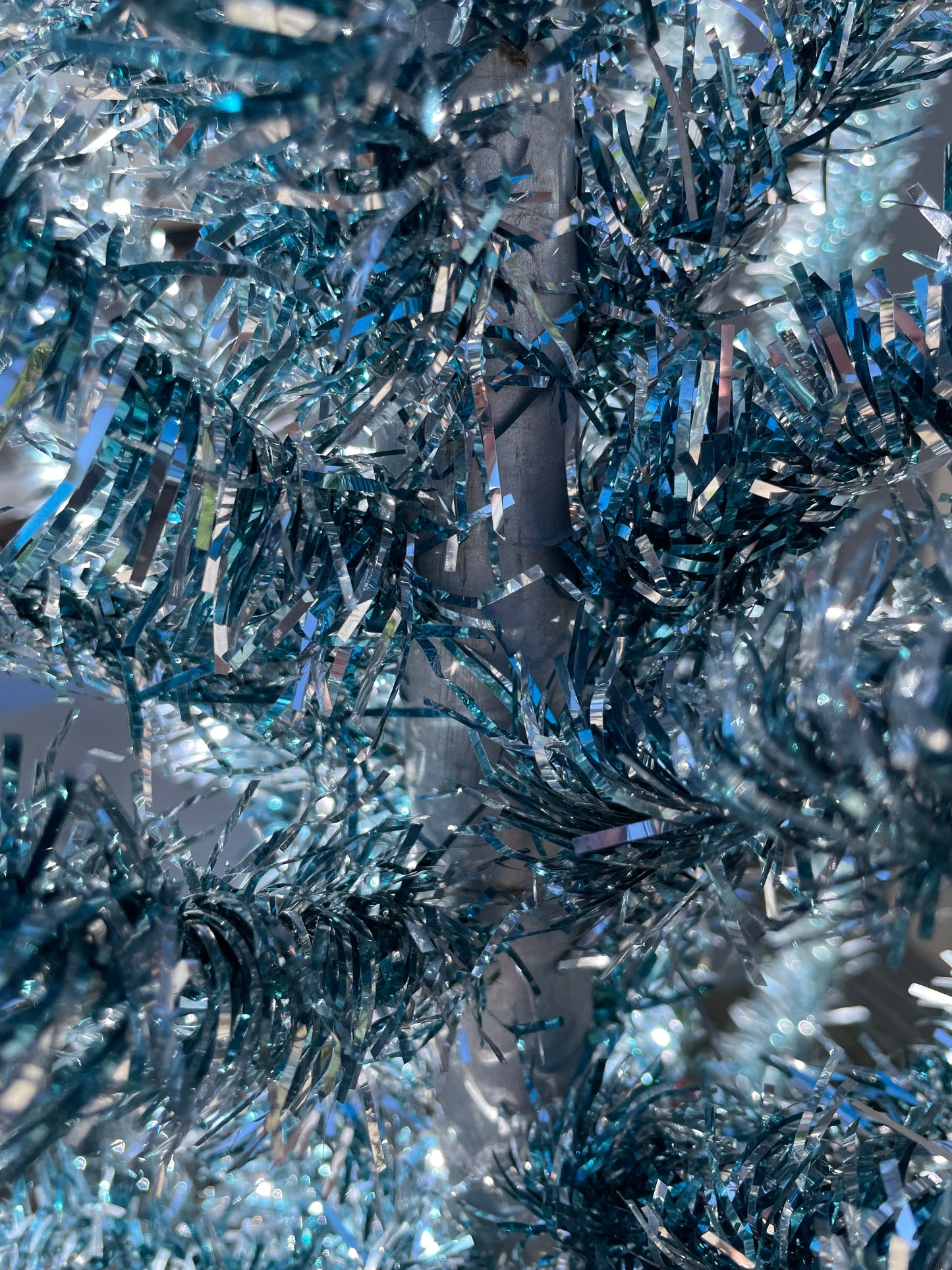 Cinderella Tree - vintage blue and silver aluminum Christmas tree / midcentury modern Xmas tree