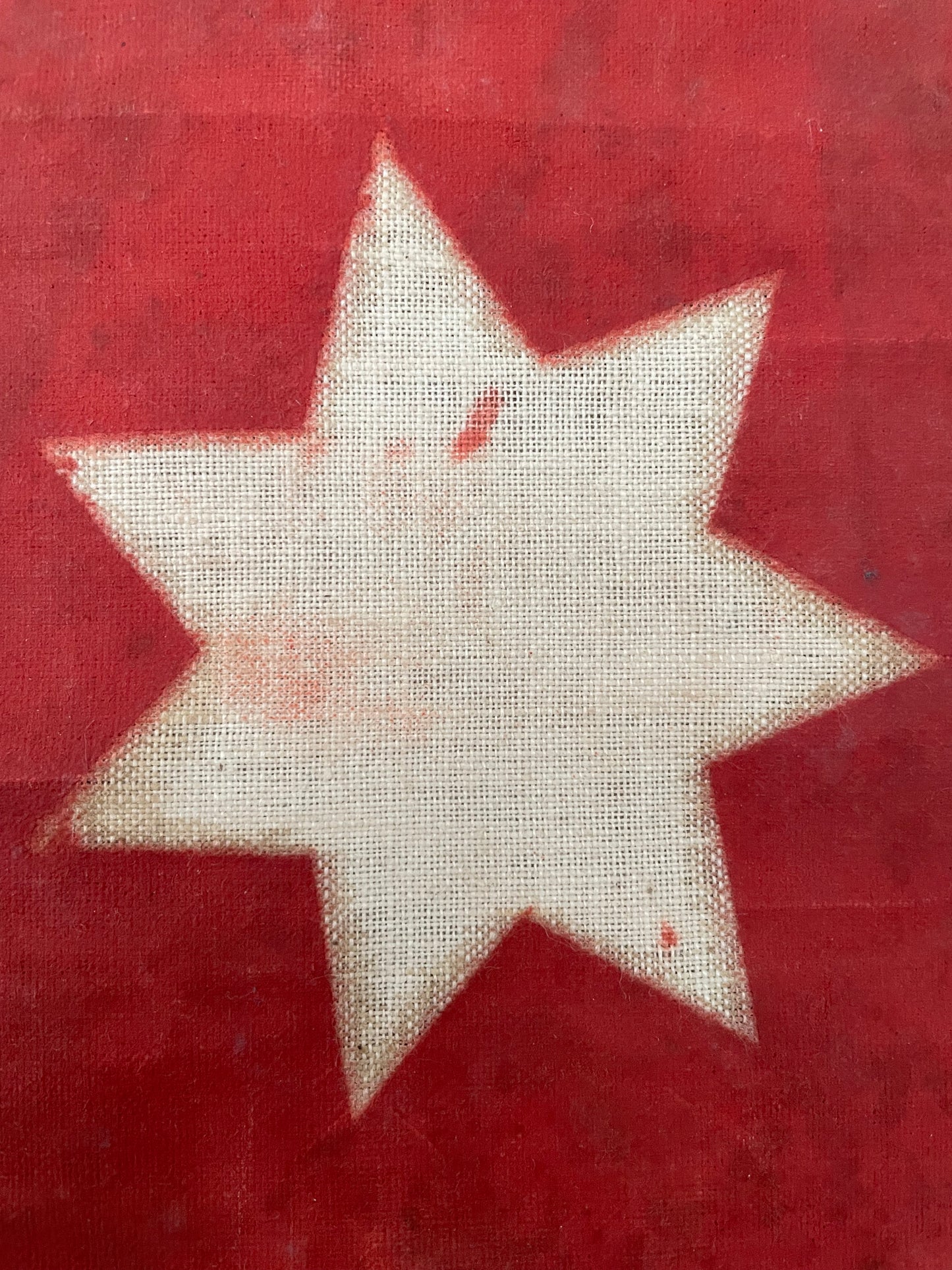 Antique painted parade flag - Australian Red Ensign Flag - vintage parade flag on pole