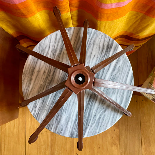 1970’s Christmas Tree Stand / brown plastic collapsible Xmas tree stand