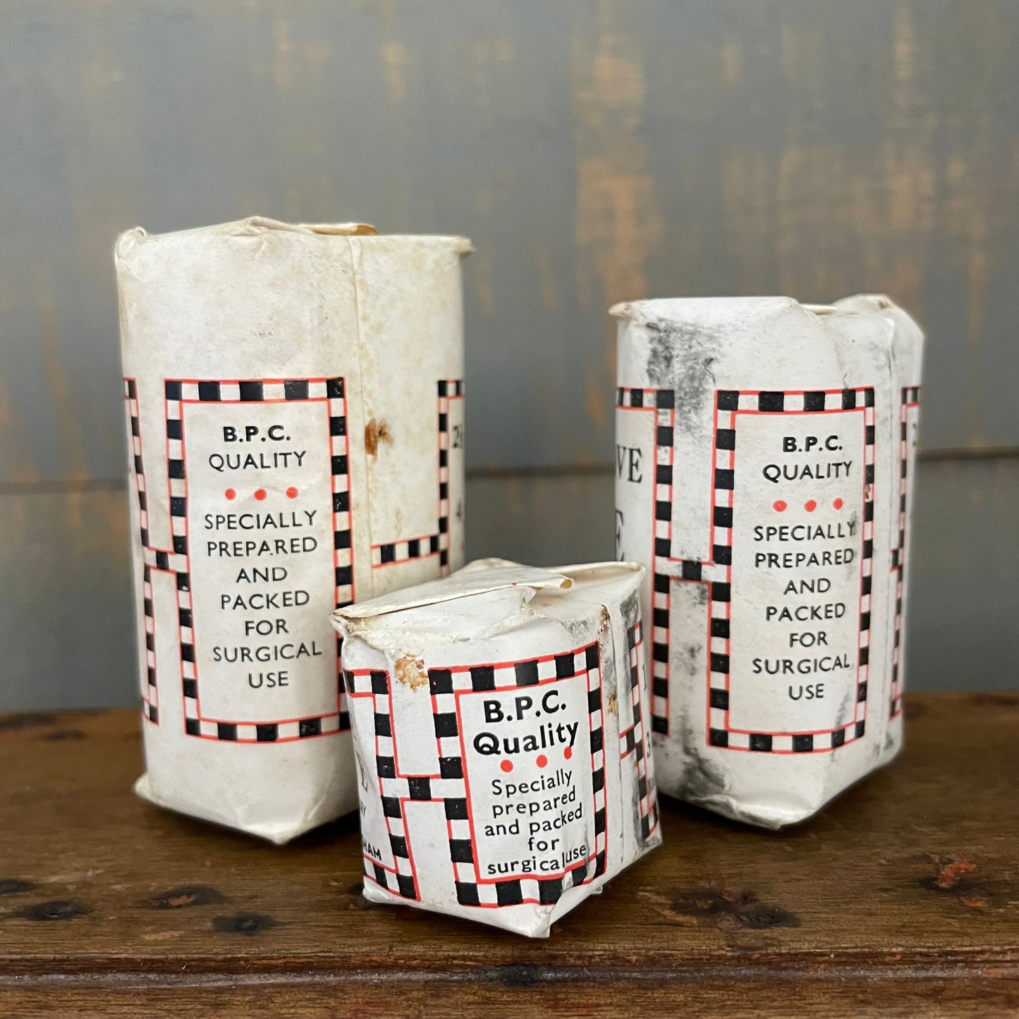 WWII unopened bandages from New Zealand - Cuxson Gerrard and co ltd