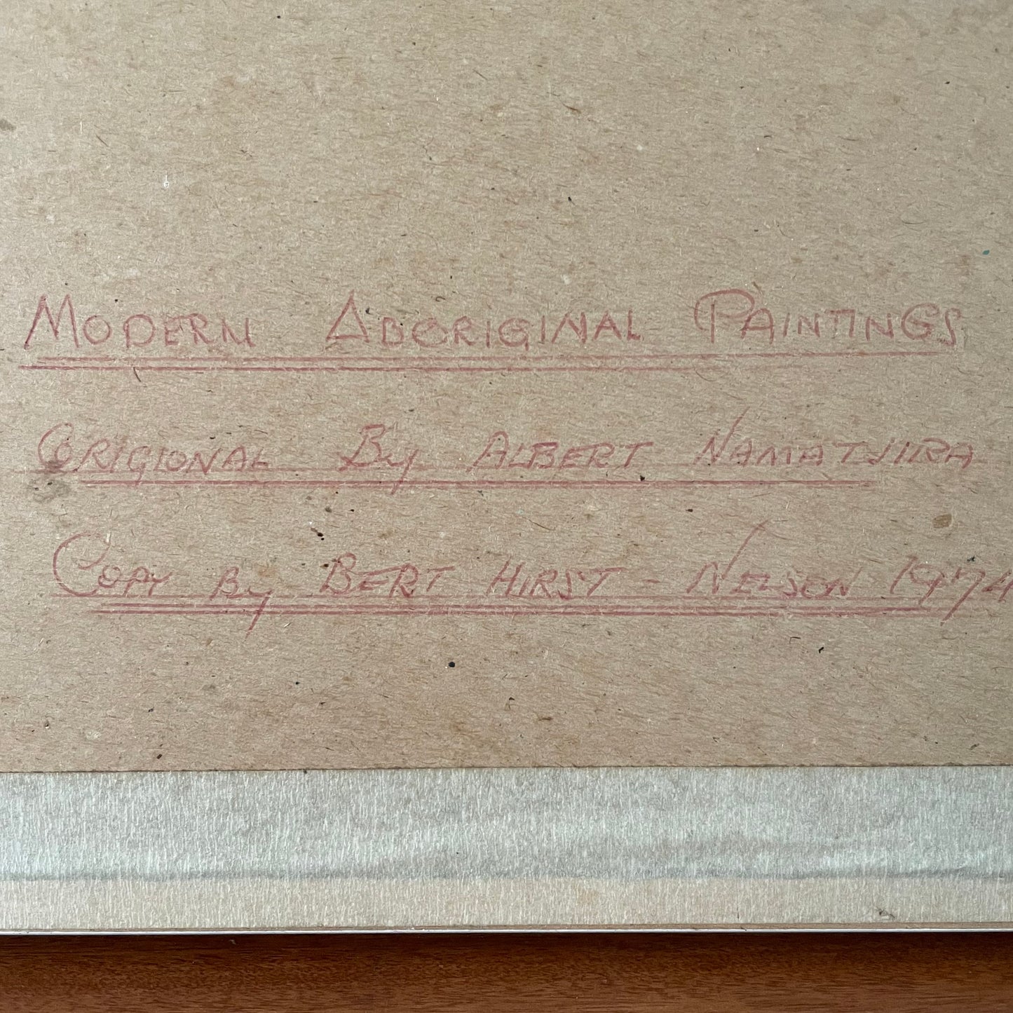 1974 Study of painting by Australia aboriginal artist Albert Namatjira