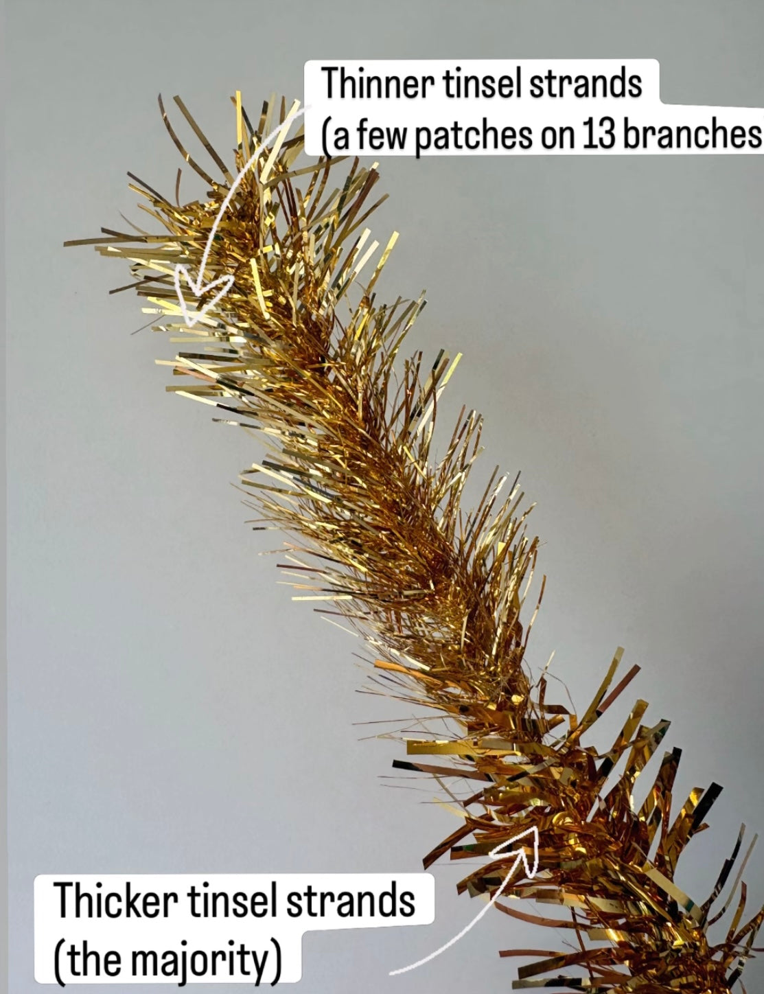 The Golden Goose - Rare 6’ Gold midcentury modern Christmas Tree - golden stainless tinsel Xmas tree