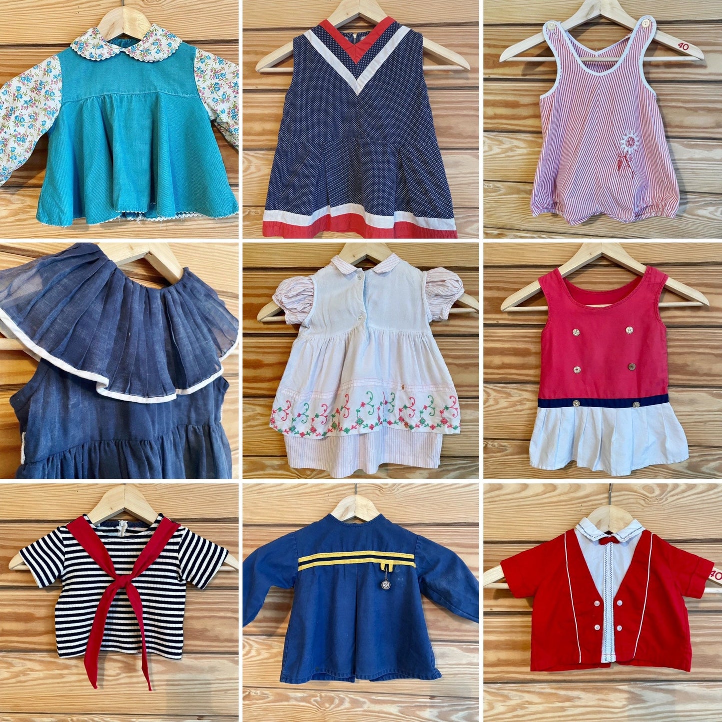 Vintage 2T toddler sailor dress - ruffle skirt 1970s dress - F-47