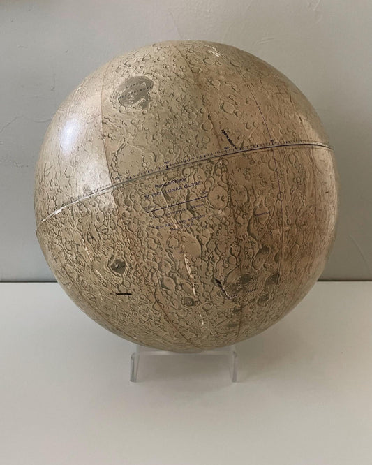 Authentic 12 round vintage 1960s Moon Globe - lunar map globe