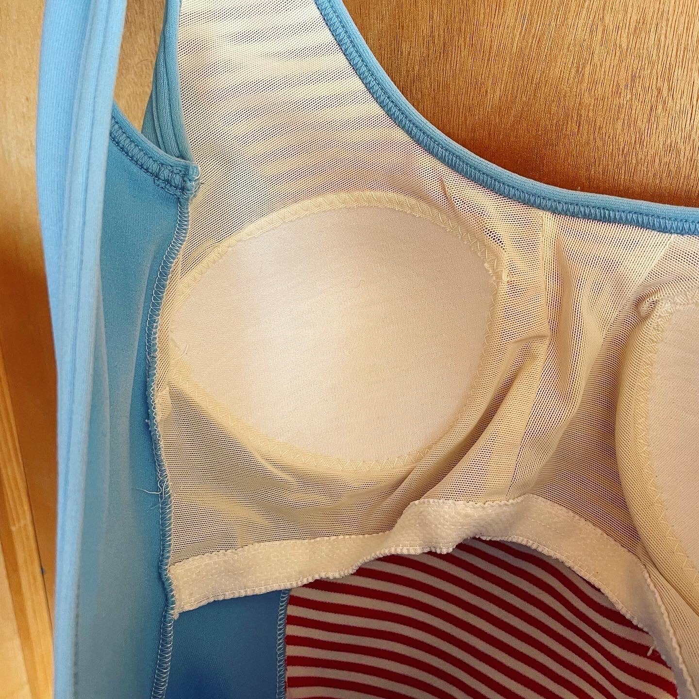 Vintage 1960s red white & baby blue sailor swimsuit - retro pinup one piece