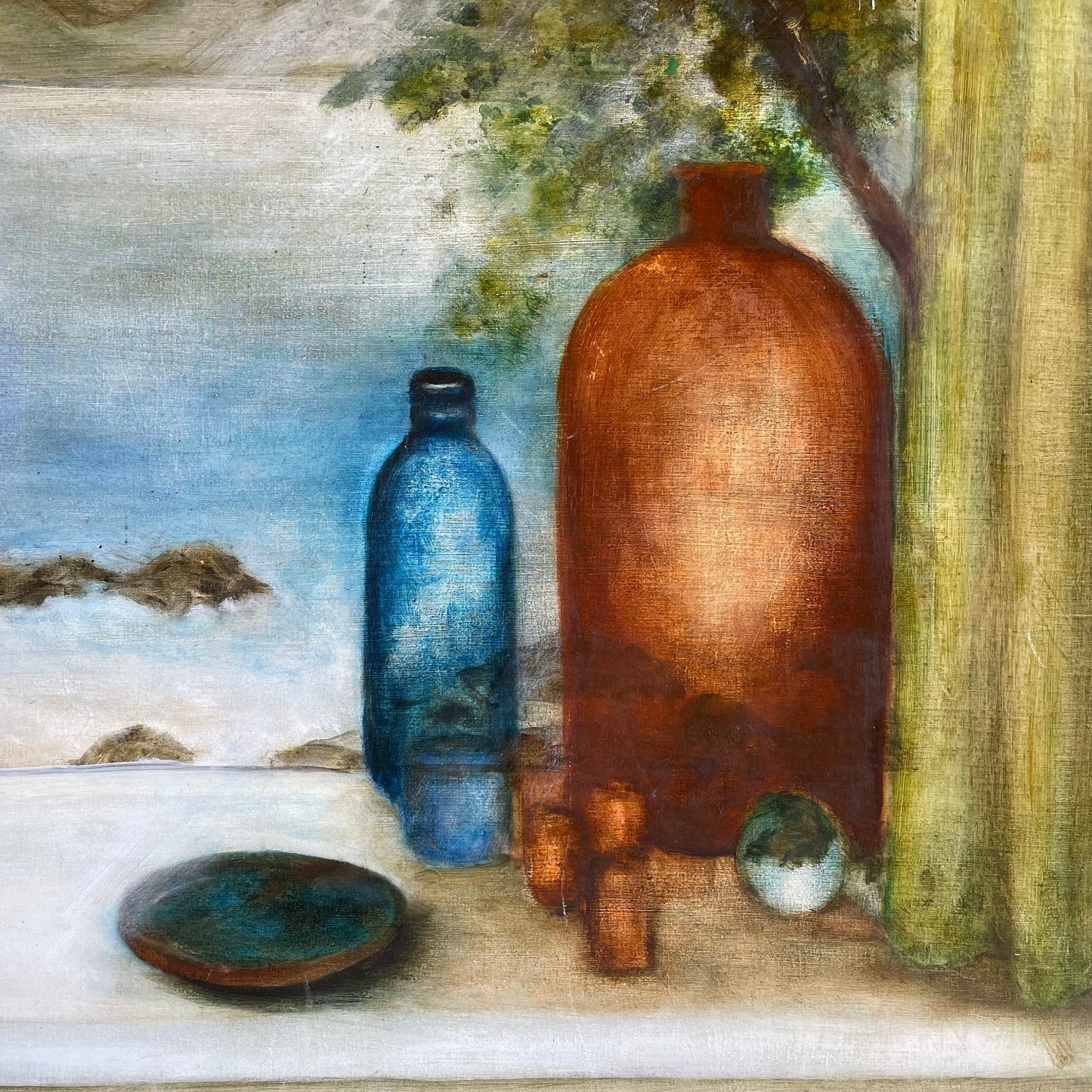 Vintage still life painting from New Zealand