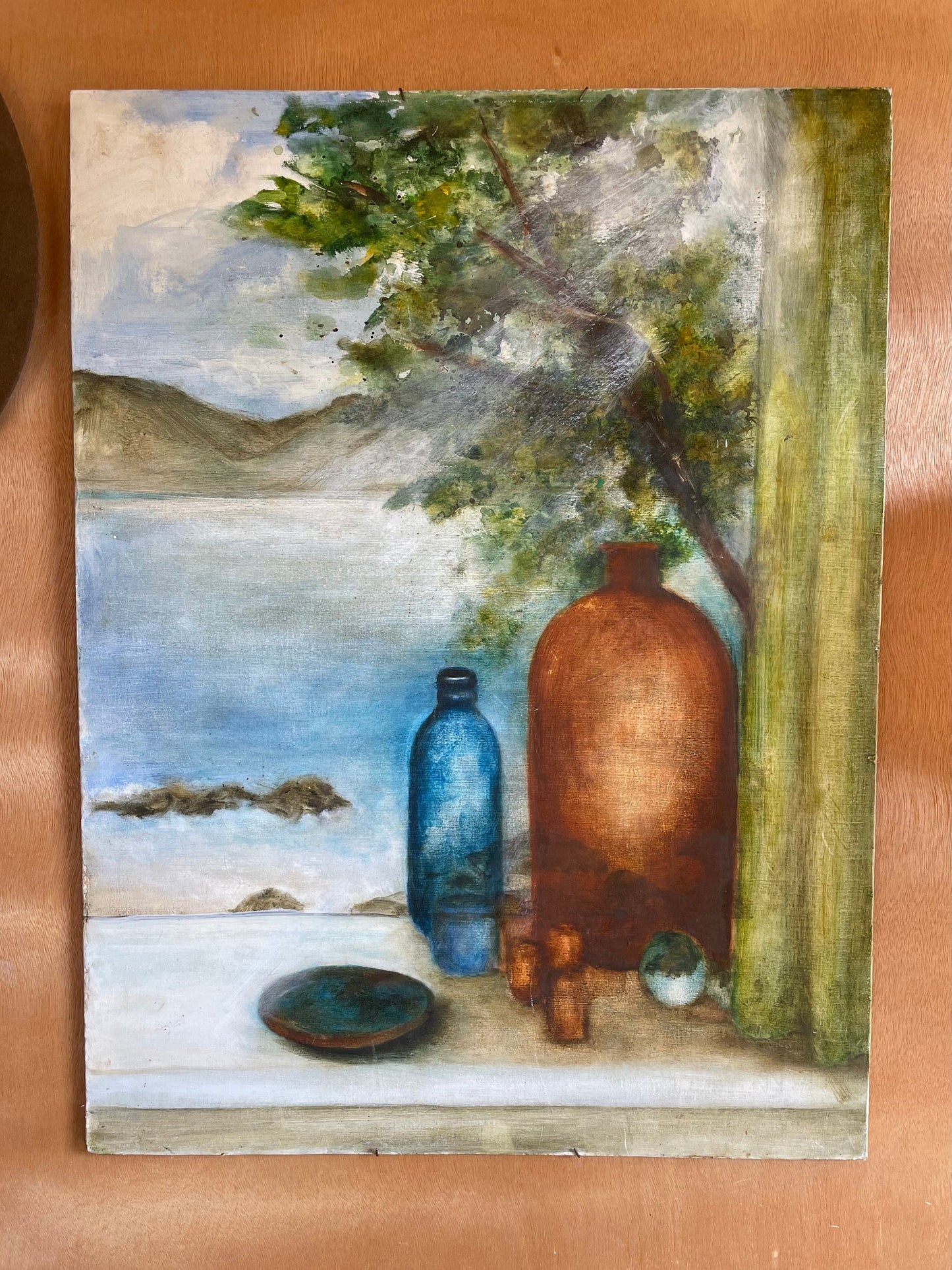 Vintage still life painting from New Zealand