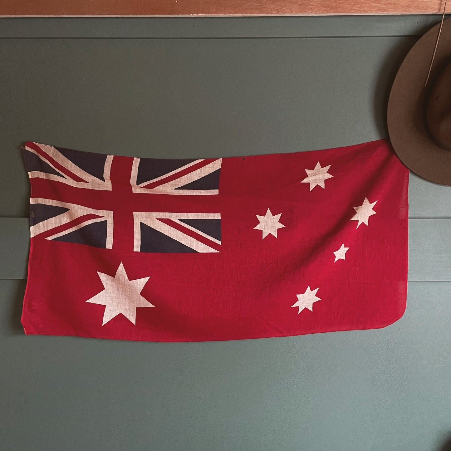 WWI era Australian Red Ensign Flag - antique nautical cotton flag