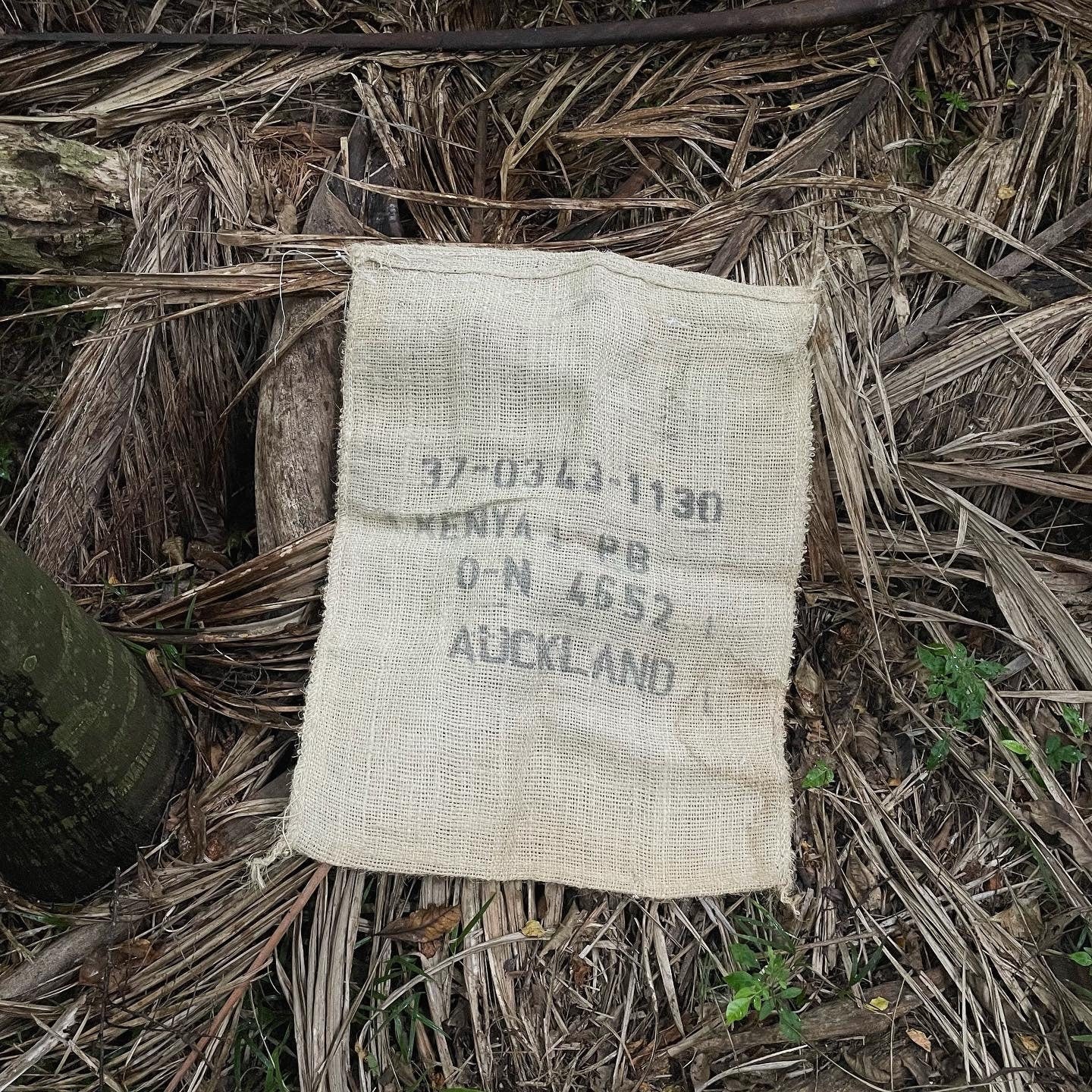 Kenya Africa / Auckland New Zealand burlap coffee bean sack