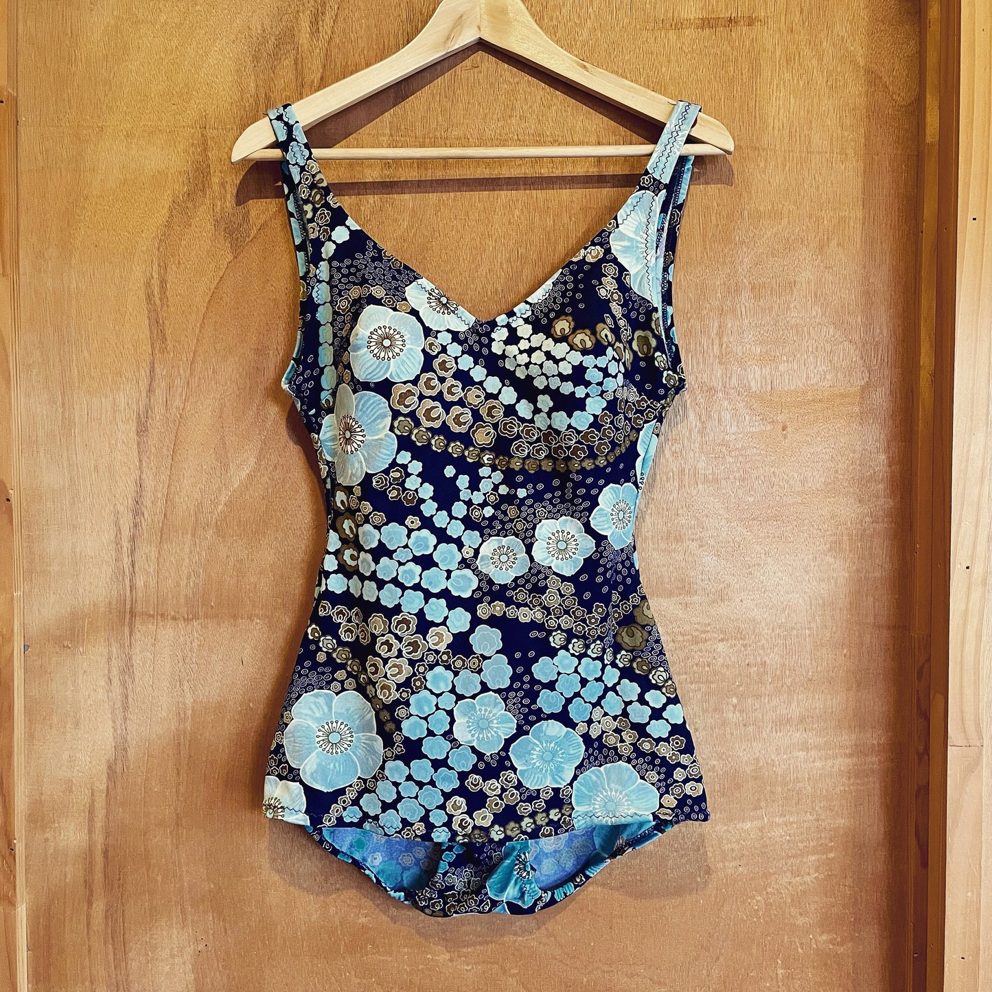 Vintage blue Peter Pan swimsuit made in New Zealand