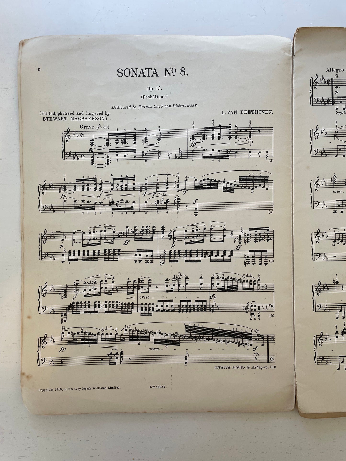 Antique sheet music - Beethovens Sonatas for Pianoforte - signed 1929 from New Zealand