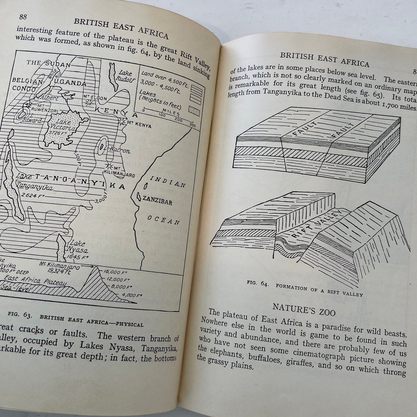 Vintage Africa, Australia and New Zealand book - vintage geography book