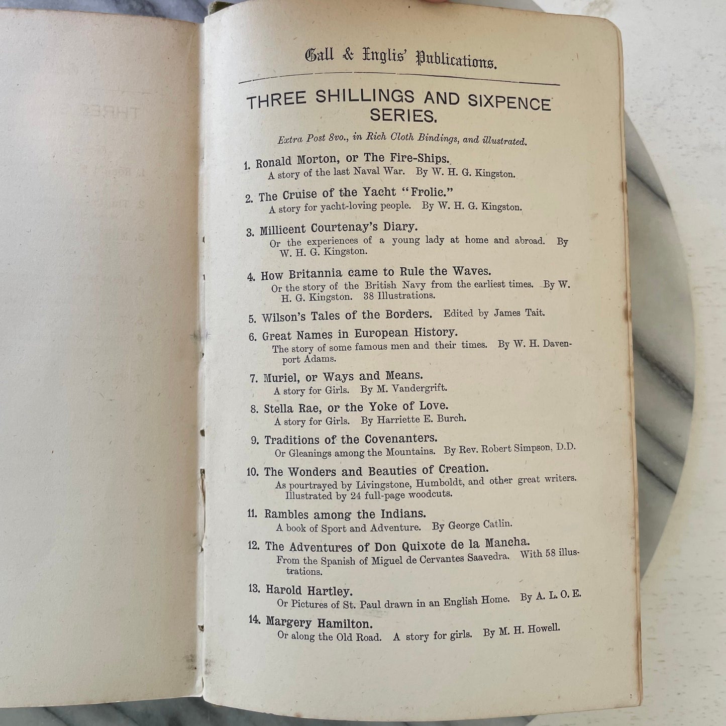 Antique Robinson Crusoe book by Daniel Defoe