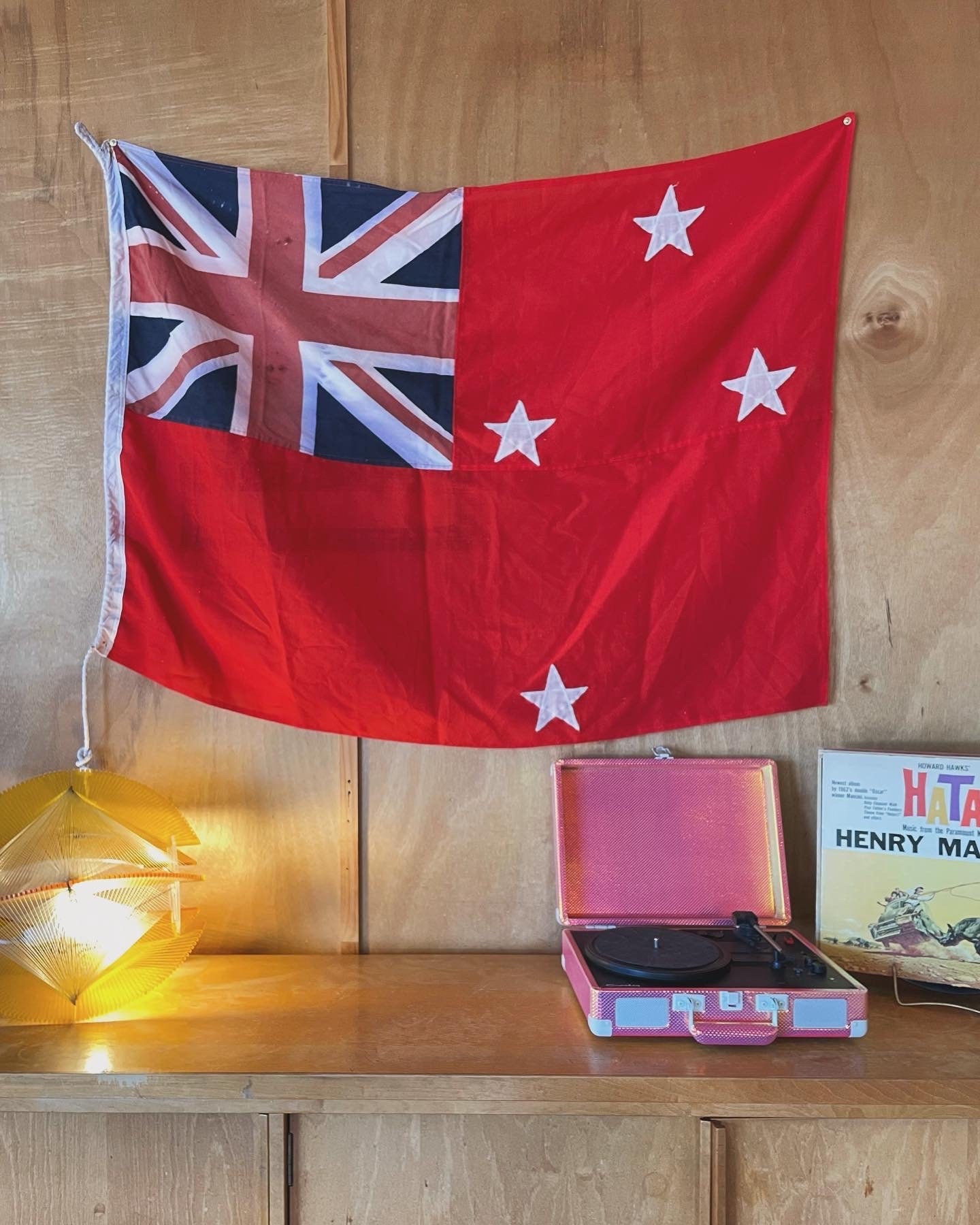 Vintage New Zealand nautical flag - Red Ensing ship flag