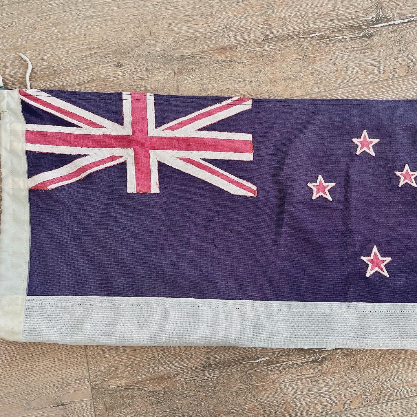 Vintage New Zealand nautical flag - Ensign of the Royal New Zealand Yacht Squadron