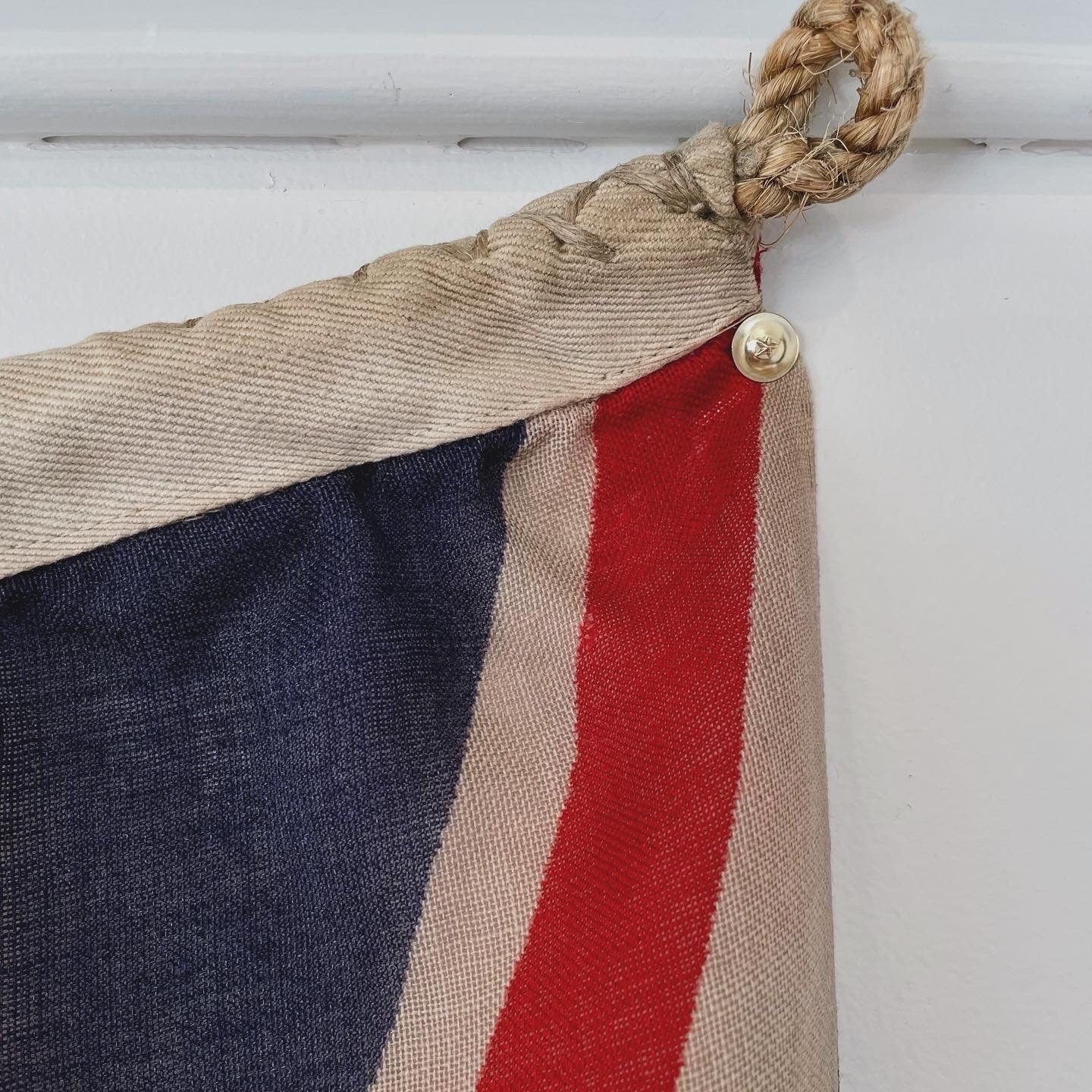 Antique New Zealand flag - large vintage linen flag