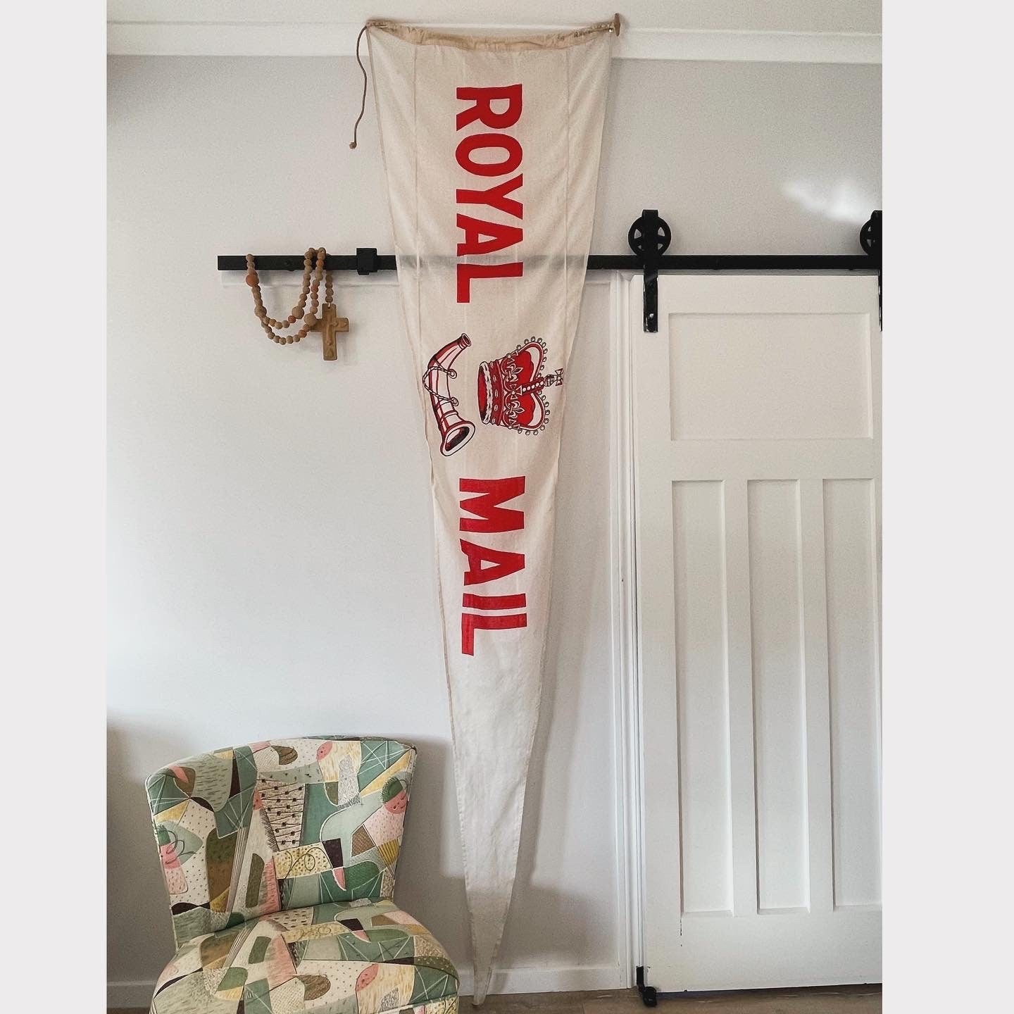 Vintage Royal Mail pennant flag - United Kingdom RMS nautical ship flag